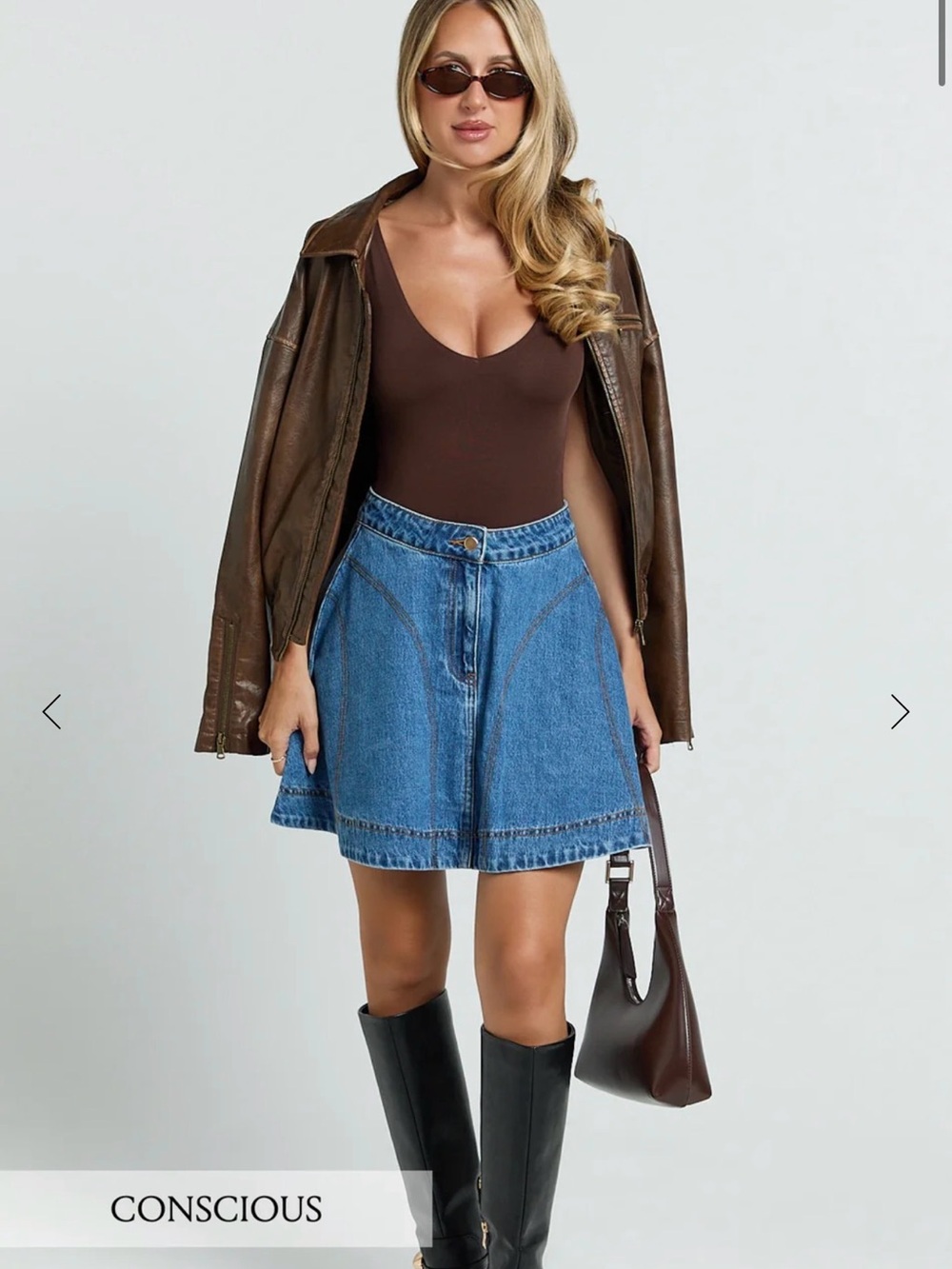 NWT Showpo Denim Skirt